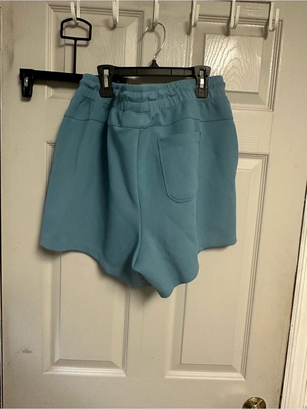 Mondetta Light Blue Ribbed Drawstring Athletic Shorts - Picture 2 of 3